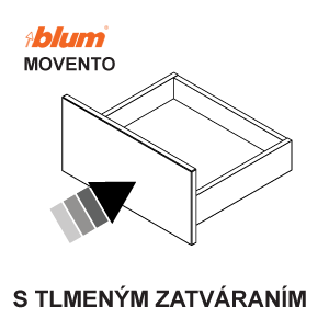 blum Movento plnovýsuv s tlmeným zatváraním