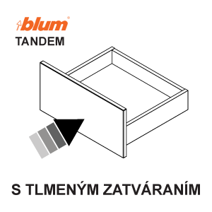 blum Tandem 3/4 s tlmeným zatváraním