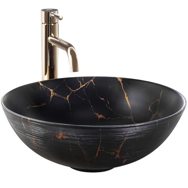 Umývadlo na dosku REA Stella Black Marble Brush
