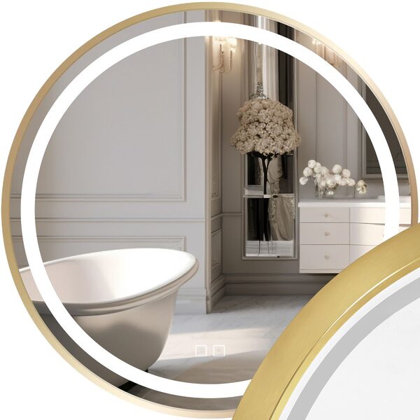 Zrkadlo LED 90cm MMJ Gold
