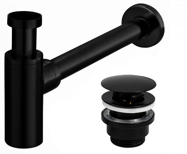 Umývadlový sifón Klik-Klak Universal Rea Black Matt
