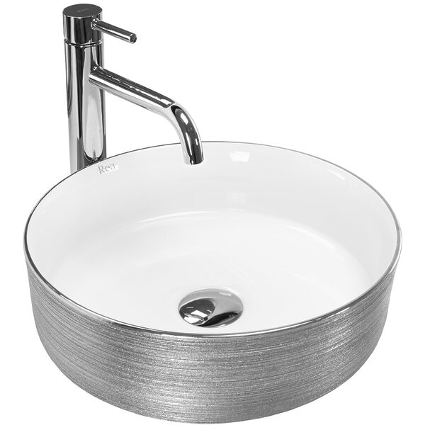 Umývadlo na dosku Rea Sami Brush Silver