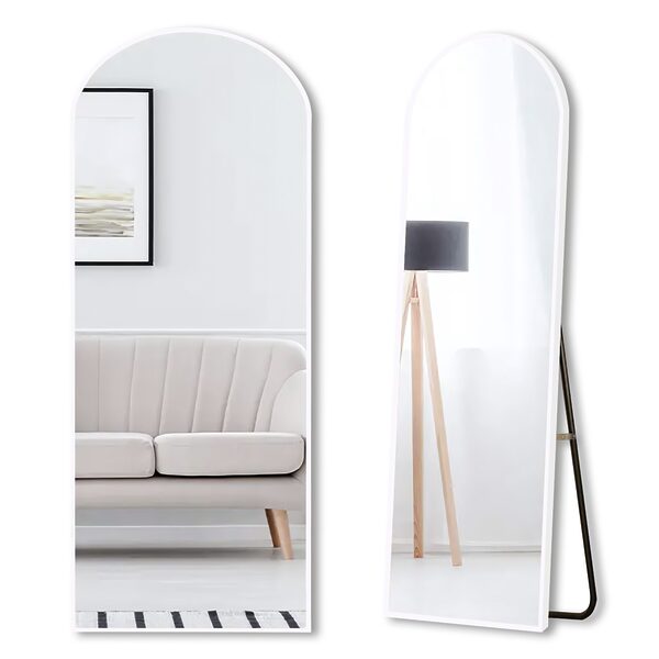 Bielé Nástenné/Stojace Zrkadlo 150 cm 109