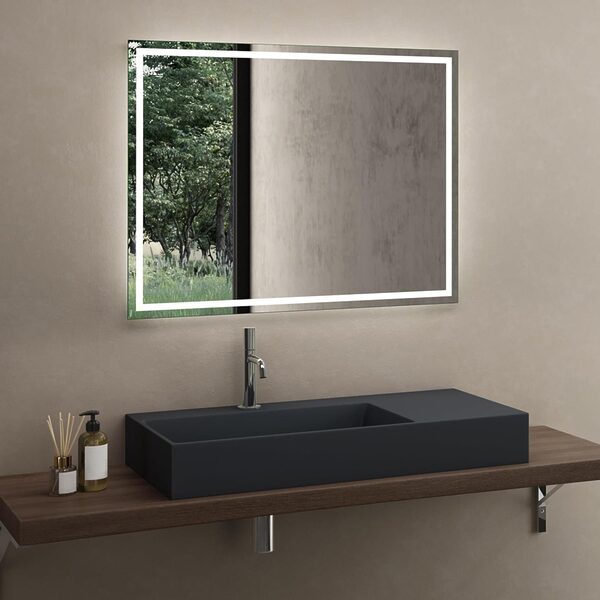 Umývadlo REA Archi 75 CM Grey MATT na dosku - konglomerát